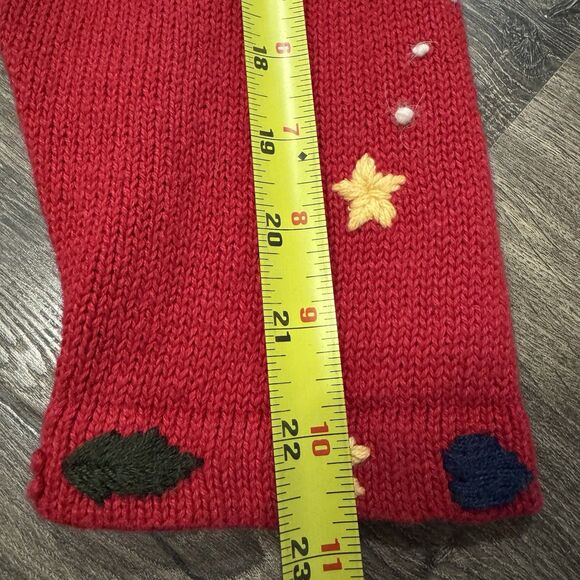 Vintage Quacker Factory Christmas Sweater Angels Cardigan Sz 1X Red Embroidered - Picture 7 of 10